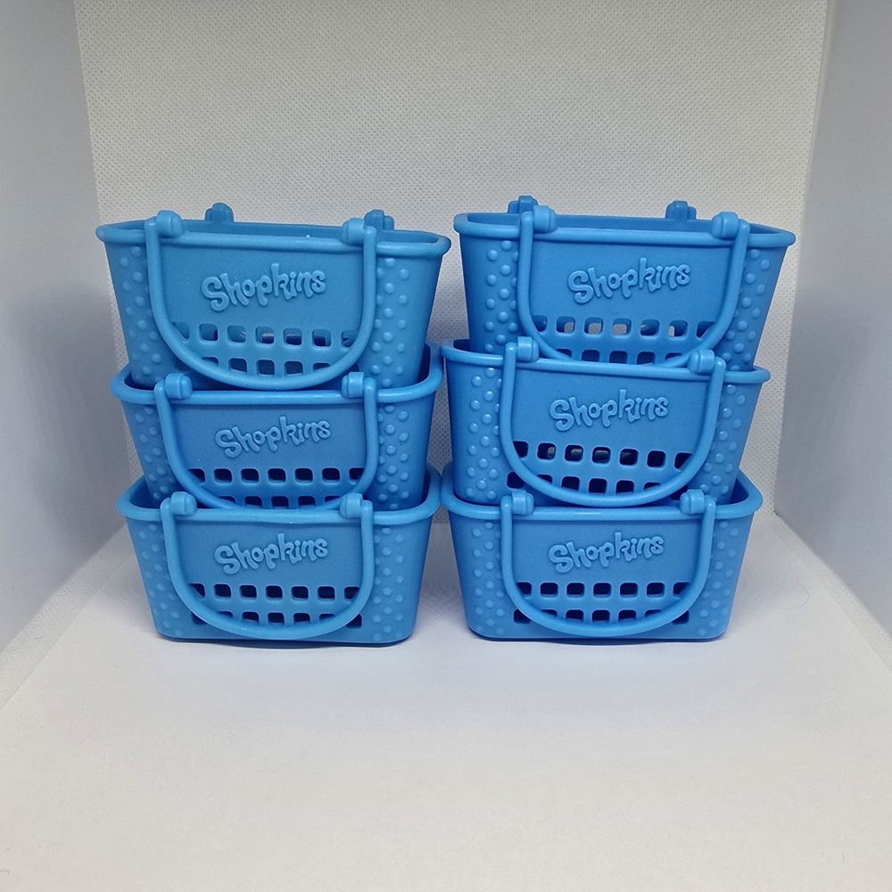 Shopkins Shopping Baskets Bags Blue Lot